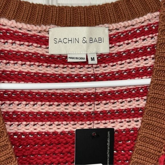 Sachin + Babi Striped Cropped Cotton
Cardigan(Size Medium) - Picture 6 of 7